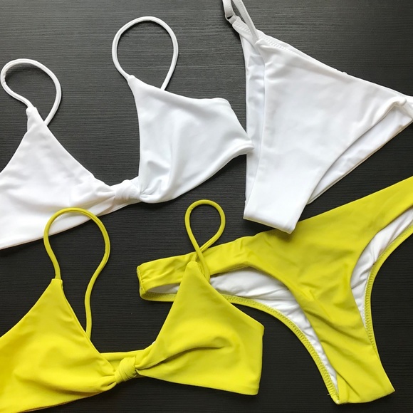 Lime Green Knot Slip Bikini Set - Picture 3 of 3